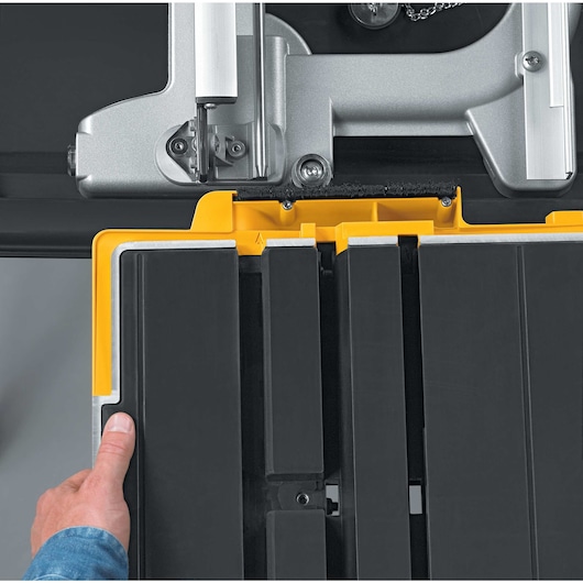 Close up  of  wet tile saw