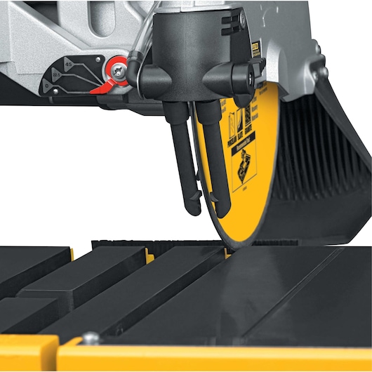 Close up  of  wet tile saw
