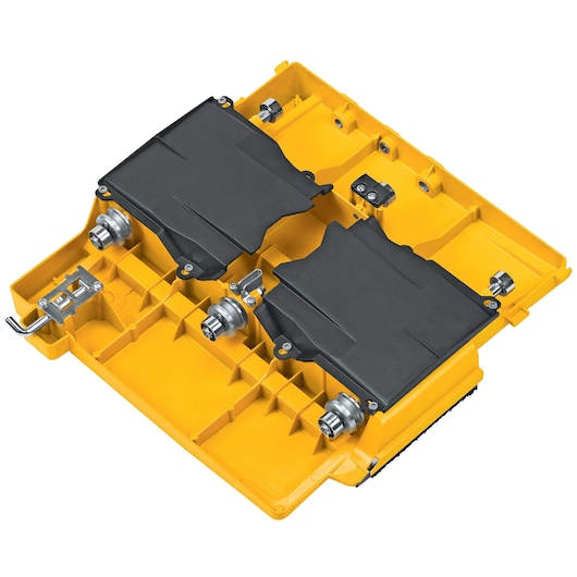 Close up  of  screws of wet tile saw