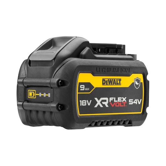 XR FLEXVOLT 9.0Ah Oil Resistant Battery ¾  view