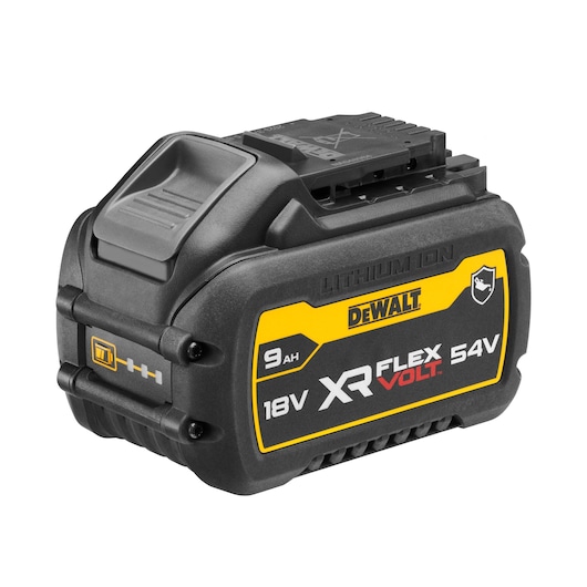 XR FLEXVOLT 9.0Ah Oil Resistant Battery angled view