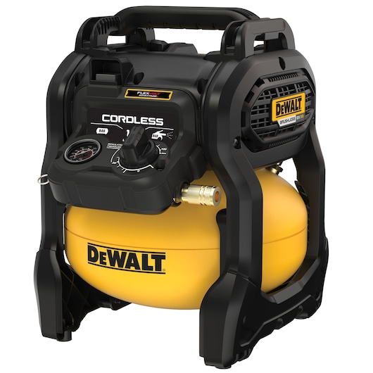 DEWALT 18V XR AIR COMPRESSOR FRONT 3/4 VIEW