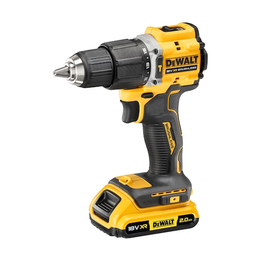 The limited edition 18V Brushless 100 year Hammer Drill Driver ¾ right view