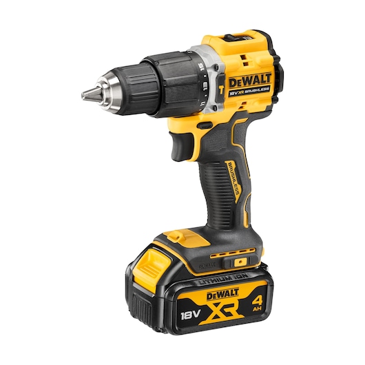 The limited edition 18V Brushless 100 year Hammer Drill Driver ¾ right view