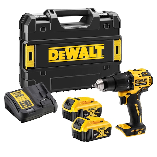 18V XR® Compact Brushless Hammer Drill Driver - 2 x 5Ah