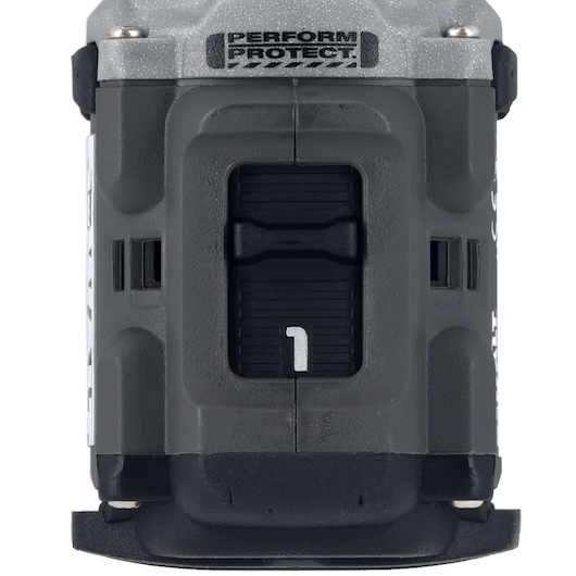 DEWALT/McLaren Drill Driver close up of speed settings