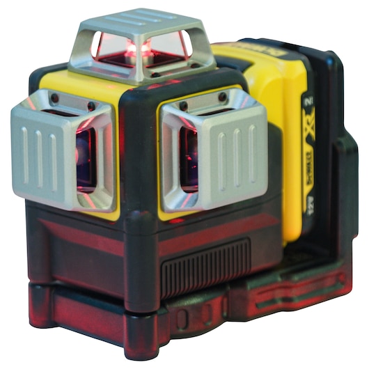 12V XR® 3 x 360° Cross Line Red Beam Laser - 1 x 2Ah
