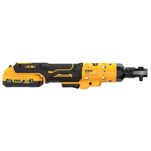 12V XR® Brushless 3/8" Open Head Ratchet - 1 x 2Ah