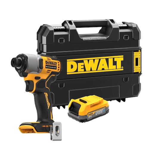 18V XR® Brushless 1/4" Impact Driver - 1 x POWERSTACK™ 1.7Ah