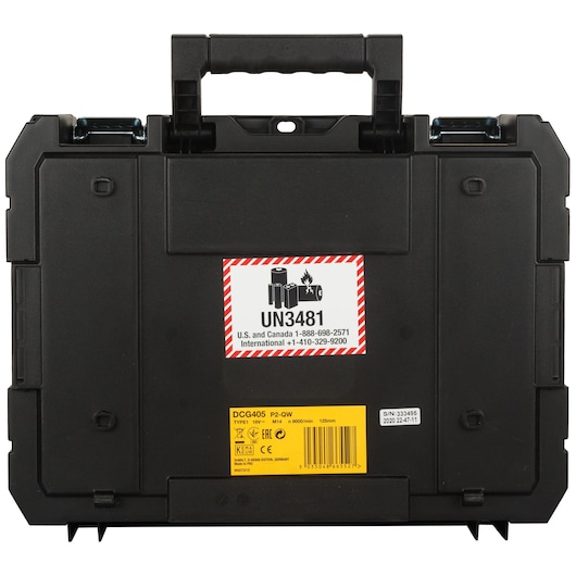 18V XR® Brushless 125mm Paddle Switch Angle Grinder - 2 x 5Ah