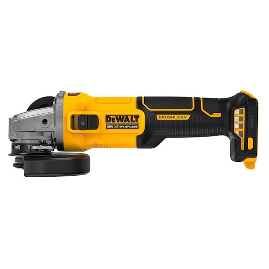 DEWALT 18V XR Brushless Angle Grinder view from right side