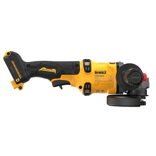 54V Brushless Flexvolt Angle Grinder bare unit side view