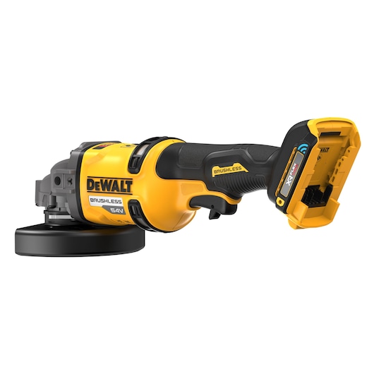 54V Brushless Flexvolt Angle Grinder bare unit 3/4 view