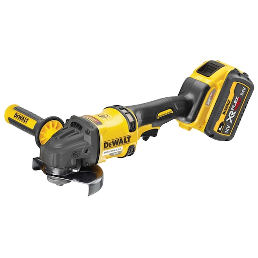 54V XR FLEXVOLT® 125mm Side Handle Angle Grinder - 2 x 9Ah