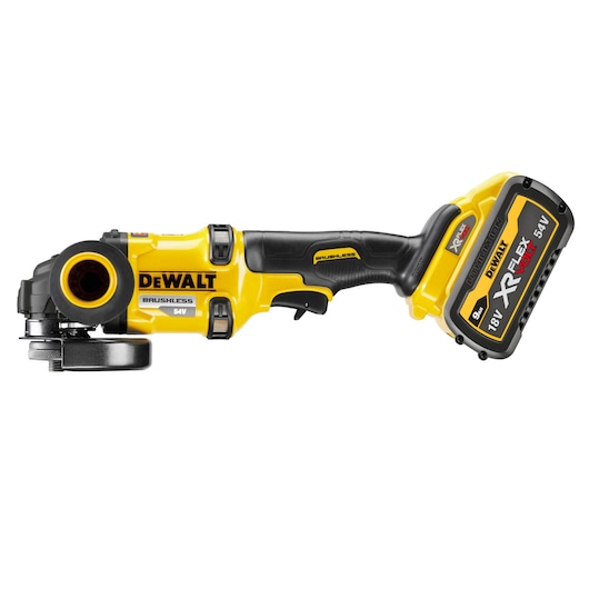 54V XR FLEXVOLT® 125mm Side Handle Angle Grinder - 2 x 9Ah