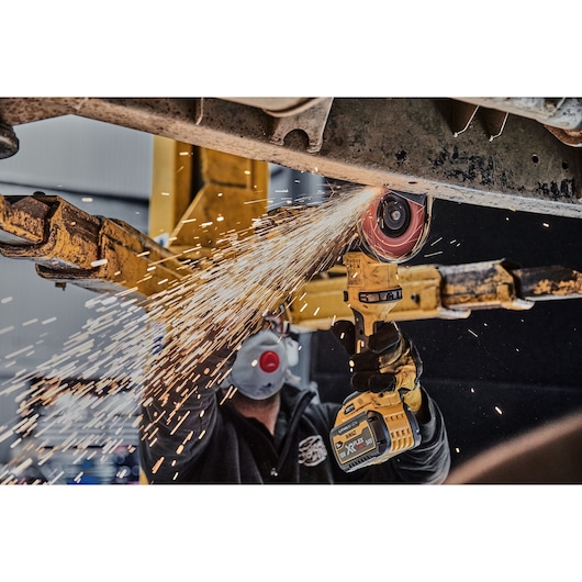 54V XR FLEXVOLT® 125mm Side Handle Angle Grinder - 2 x 9Ah