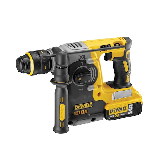 18V XR Brushless 24mm SDS-Plus Hammer Drill with QCC - 2 X 5Ah