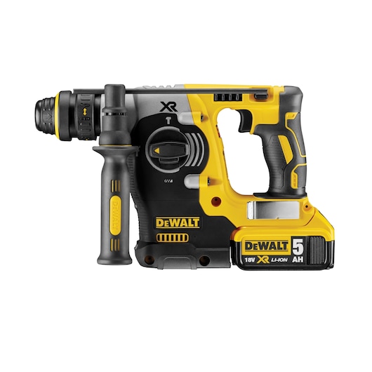 18V XR Brushless 24mm SDS-Plus Hammer Drill with QCC - 2 X 5Ah