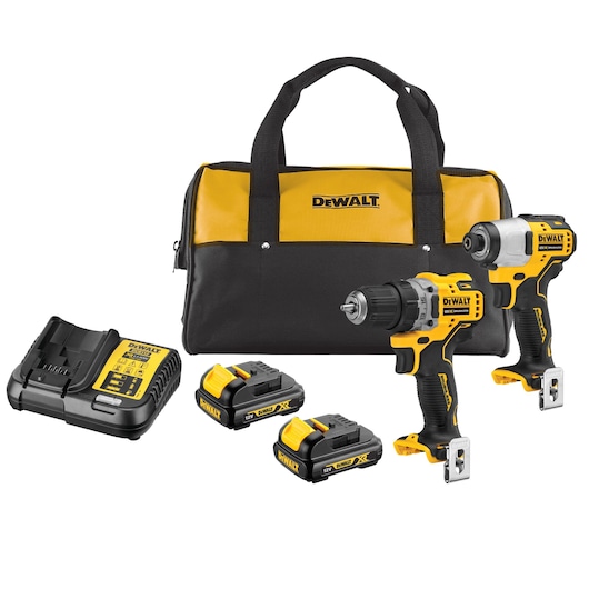 12V XR BRUSHLESS SUB-COMPACT DRILL DRIVER & IMPACT DRIVER KIT IN BAG