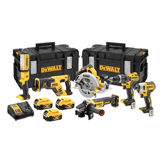 18V XR® 6-Tool Brushless Combo Kit - 3 x 5Ah