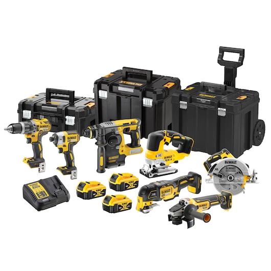 18V XR® 7-Tool Brushless Combo Kit - 3 x 5 Ah