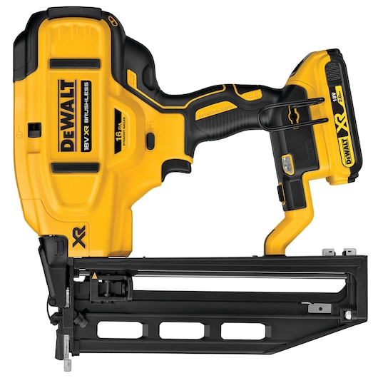 18V XR® Brushless 16Ga Second Fix Straight Nailer - 2 x 2 Ah