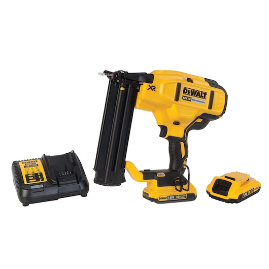 18V XR® Brushless 18Ga Second Fix Nailer - 2 x 2Ah