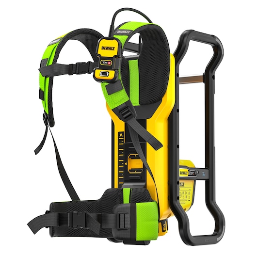 Powershift Backpack Concrete Vibrator with green harness