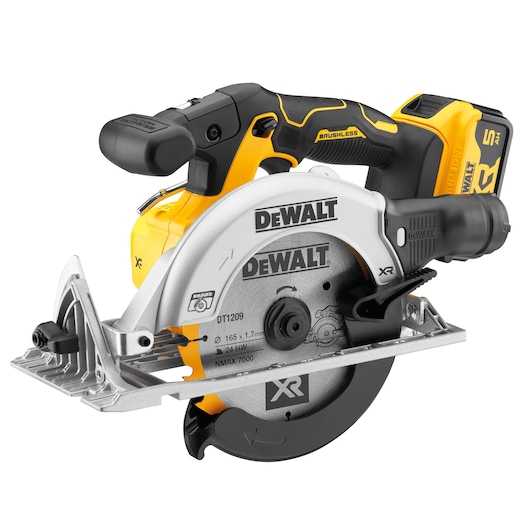 18V XR® Brushless 165mm Circular Saw - 2 x 5Ah