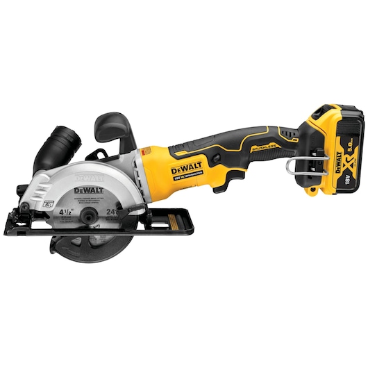 18V XR® Brushless 115mm Compact Circular Saw - 2 x 5Ah