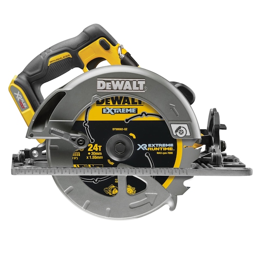 54V XR FLEXVOLT Rail Compatible Circular Saw with XR Extreme Runtime blade DT99562