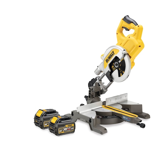 54V XR FLEXVOLT® 216mm Mitre Saw - 2 x 6Ah