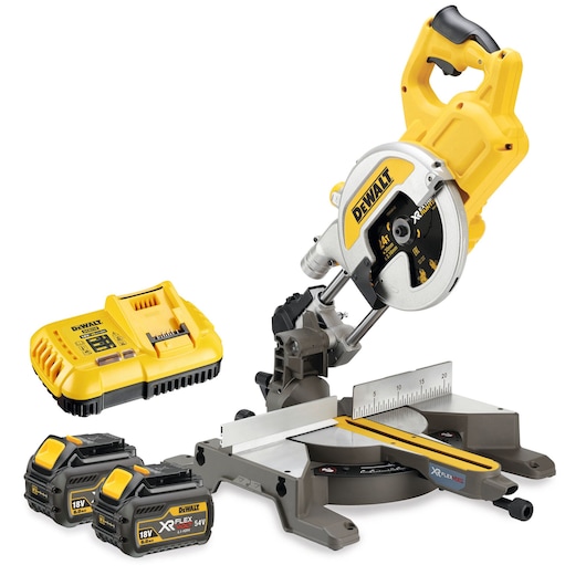 54V XR FLEXVOLT® 216mm Mitre Saw - 2 x 6Ah