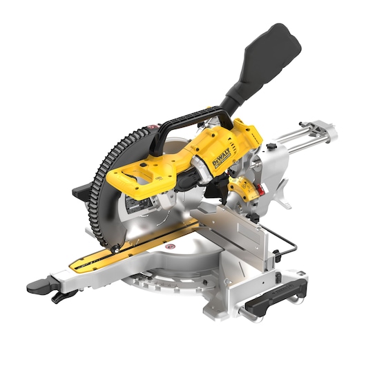 DEWALT 18V XR 305mm Slide Mitre Saw bare unit view from above