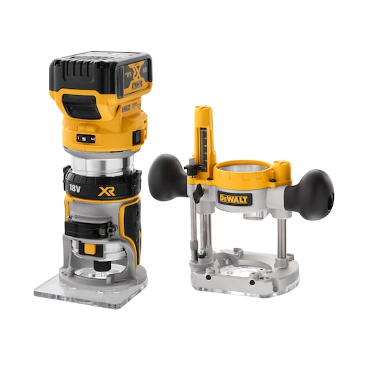 18V XR® Brushless 8mm 1/4" Plunge Router - 2 x 5Ah