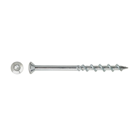 70mm CSK Walldog Screw Anchors Chrome Torx 100pk