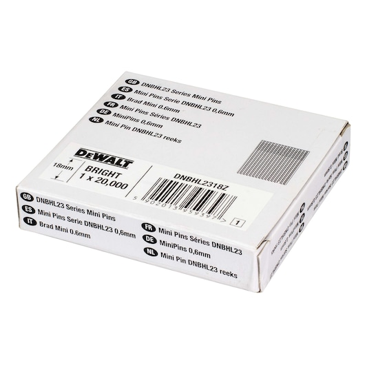 0.6mm x 18mm Mini Pin Galvanizado (20000 pcs.)