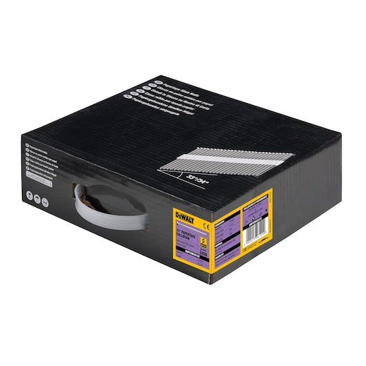 3/4 view box of 63mm papertape galvanised plain shank framing nails