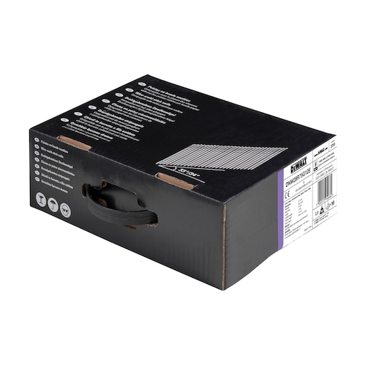 3/4 view box of 75mm wireweld galvanised ring shank framing nails