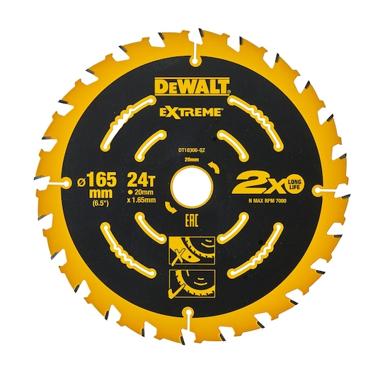 EXTREME® 165mm x 20mm 24T 2nd Fix Circular Saw Blade