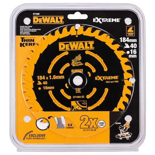 EXTREME® 2nd Fix 184mm x 16mm 40T Circular Saw Blade