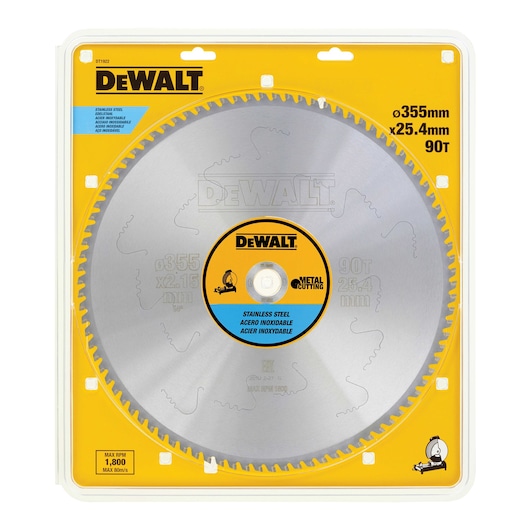 355mm x 25.4mm 90T Stainless Steel Cutting Circular Saw Blade