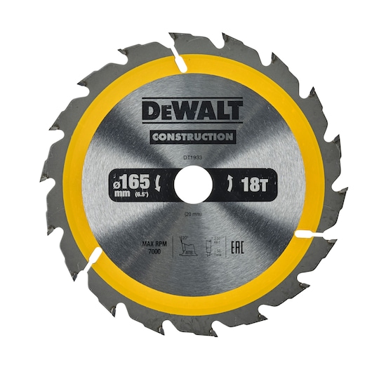 165mm x 20mm 18T Circular Saw Blade
