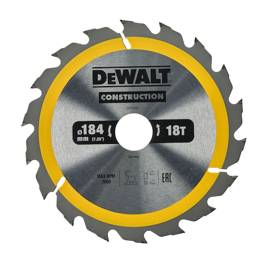 184mm x 30mm 18T Circular Saw Blade