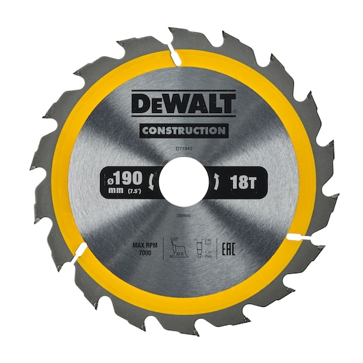 190mm x 30mm 18T Circular Saw Blade