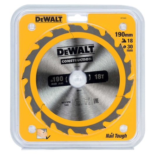 190mm x 30mm 18T Circular Saw Blade