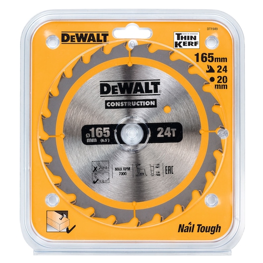 165mm x 20mm 24T Circular Saw Blade