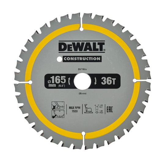 165mm x 20mm 36T Circular Saw Blade