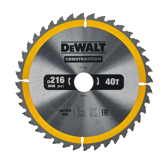 216mm x 30mm 40T Circular Saw Blade