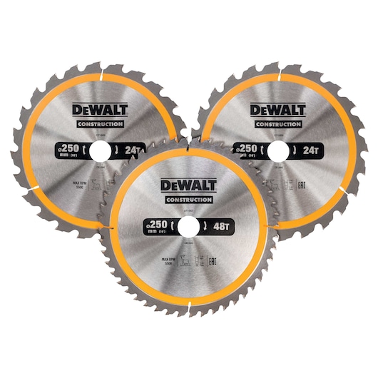 250mm x 30mm Construction Circular Saw Blade (3 Pk)